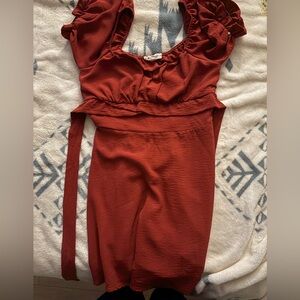 Elegant Rust Dress
